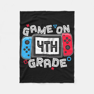 Gamer Ck To School Funny Game On 4th Grade Kids Bo Fleece Blanket