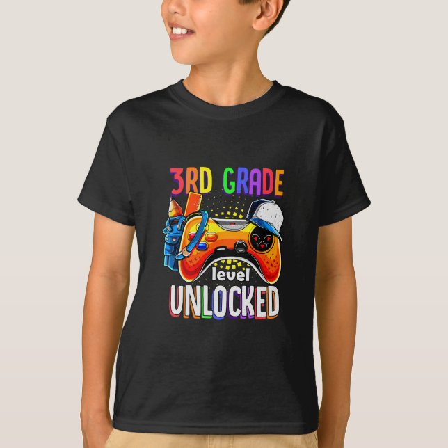 Gamer Ck To School Gamepad 3rd Third Grade Level U T-Shirt (Front)
