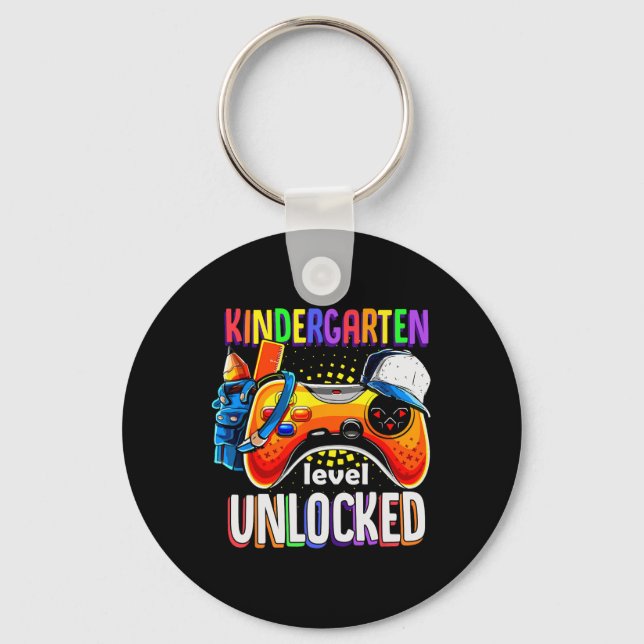 Gamer Ck To School Gamepad Kindergarten Level Unlo Keychain (Front)