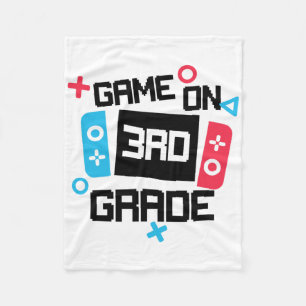 Gamer Ck To School Shirt Boy Game On Third 3rd Gra Fleece Blanket
