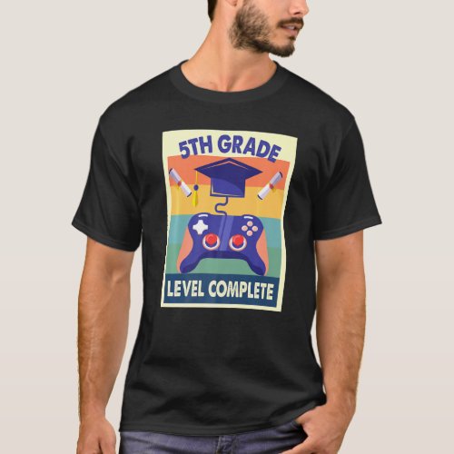 Gamer Class Of 2021 Graduation 5th Grade Level Com T_Shirt