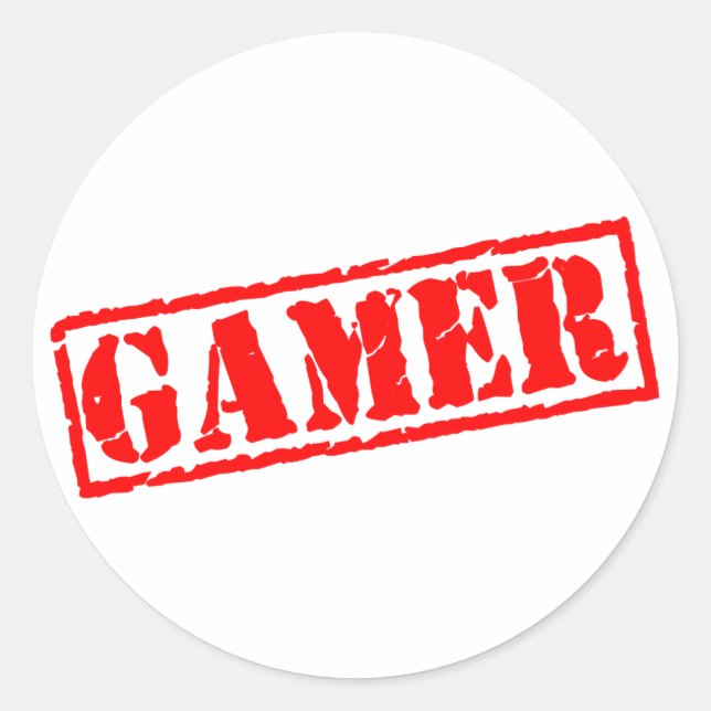 Gamer Classic Round Sticker (Front)
