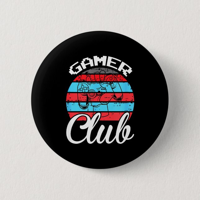 Gamer Club Funny Gaming Quotes Gift For Players  Button (Front)