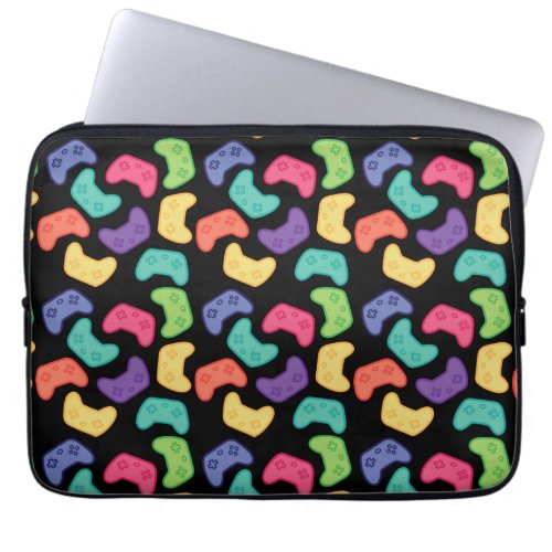 Gamer Colorful Cartoon Video Game Controllers  Laptop Sleeve