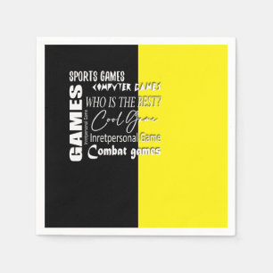 Gamer computer game napkins