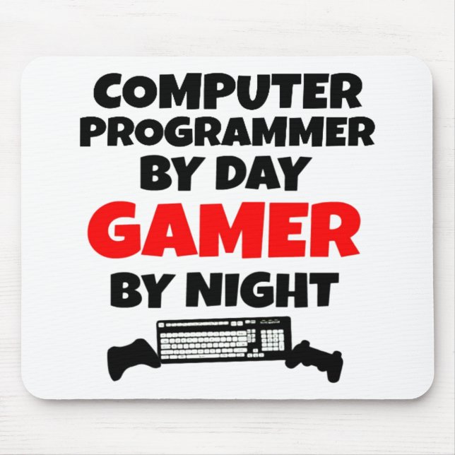 Gamer Computer Programmer Mouse Pad (Front)