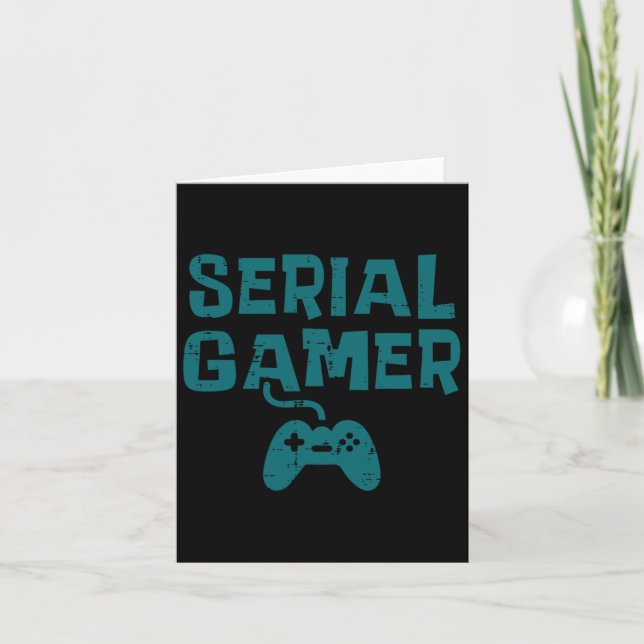 Gamer Controller Fun Gaming Video Game Lover Boys  Card (Front)