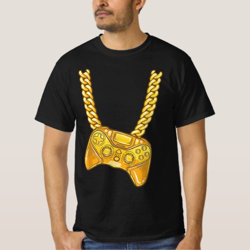 Gamer Controller Necklace Bling Bling Video Game C T_Shirt