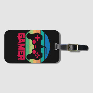 Video Game Gamer Personalized Luggage Bag Tag Plastic Aluminum 