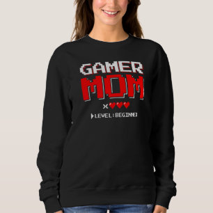 Gamer Couple Triplets Mom Gamer Mom Baby Announ Sweatshirt