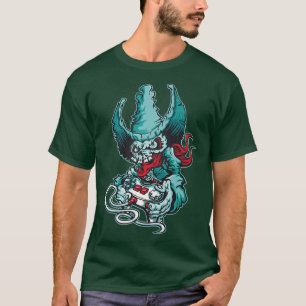 Gamer Cowboy Skeleton Great Gamming Design Perfec T-Shirt
