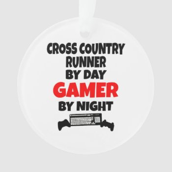Gamer Cross Country Runner Ornament by Graphix_Vixon at Zazzle