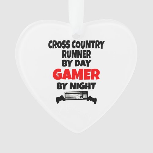 Gamer Cross Country Runner Ornament