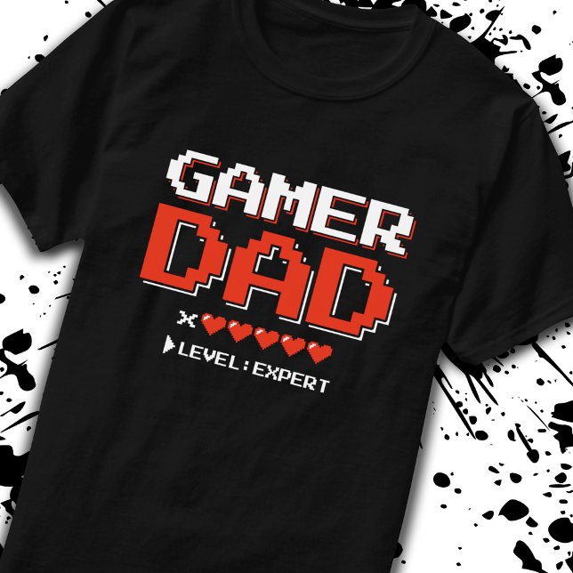 Gamer Dad Father of 5 Video Games Couple Family T-Shirt (Creator Uploaded)
