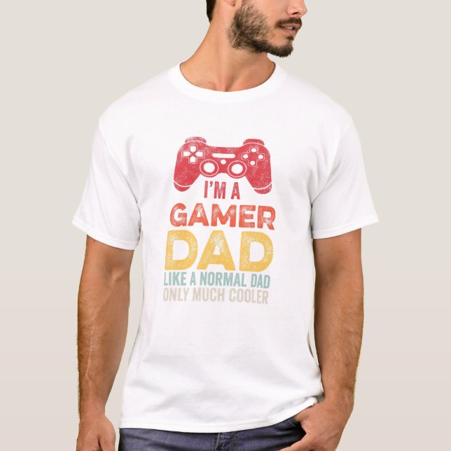 Gamer Dad Funny Video Gaming T-Shirt (Front)