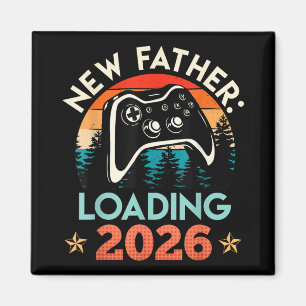 Gamer Dad New Father Loading 2026 Funny Future Dad Magnet