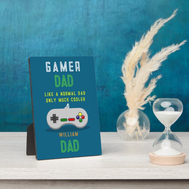 Gamer Dad Plaque – Like a Normal Dad, Only Cooler (Side)