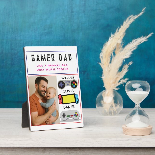 Gamer Dad Plaque – Like a Normal Dad, Only Cooler (Side)