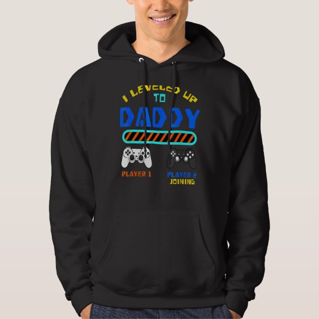 Gamer Dad Player Game Console I Leveled Up To Dadd Hoodie (Front)