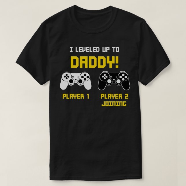 Gamer Dad Player Gaming Console Gender Reveal RPG  T-Shirt (Design Front)
