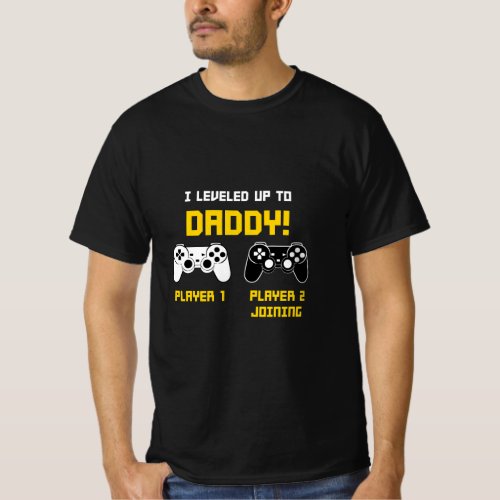 Gamer Dad Player Gaming Console Gender Reveal RPG  T_Shirt