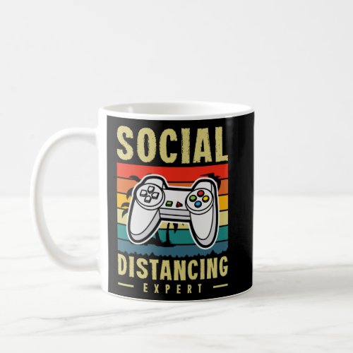 Gamer Dad Social Distancing Expert Retro Esports  Coffee Mug