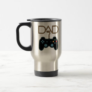 Gamer Dad Video Gaming Controller Fathers Day Gift Travel Mug