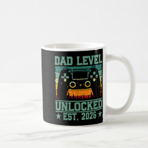 Gamer Daddy Dad Level Unlocked Est 2026 Funny Soon Coffee Mug