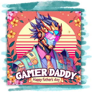 Gamer Daddy Happy Father's Day Poster