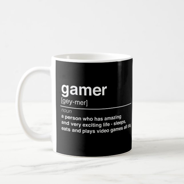 Gamer definition coffee mug (Left)