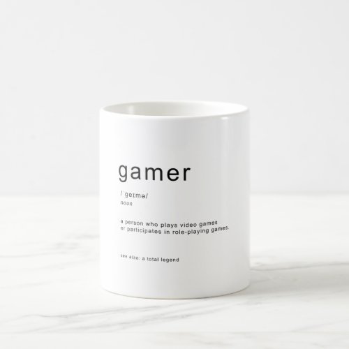 Gamer definition coffee mug