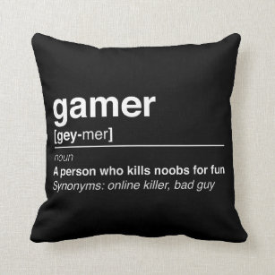 Merch For Gamers Red Box Logo-Gamer Girl Gift-Aesthetic Throw Pillow Multicolor 18x18 