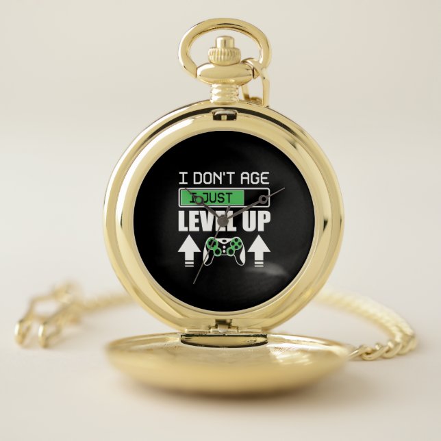 Gamer Do Not Age I Just Level Up Pocket Watch (Inside)