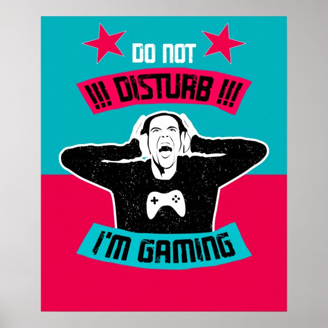 Gamer Do Not Disturb Funny Sign (Front)
