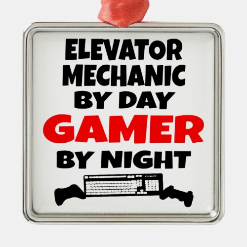 Gamer Elevator Mechanic Metal Ornament