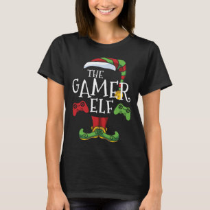 Gamer Elf Family Matching Christmas Funny Gaming P T-Shirt