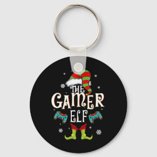Gamer Elf Family Matching Christmas Group Fun Gift Keychain