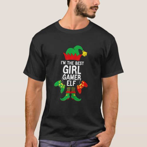 Gamer Elf Family Matching Funny Christmas Women Gi T_Shirt