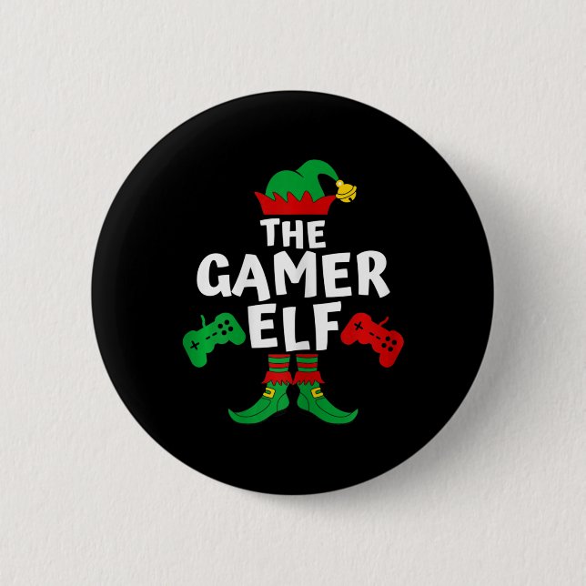 Gamer Elf Family Matching Shirts Christmas Gifts V Button (Front)