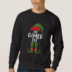 Gamer Elf Matching Family Christmas Gamer Sweatshirt