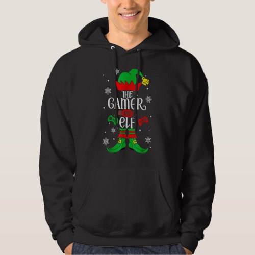 Gamer Elf Matching Family Group Christmas Party Pa Hoodie