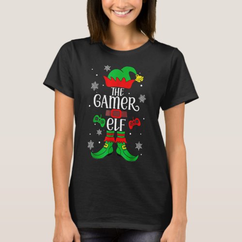 Gamer Elf Matching Family Group Christmas Party Pa T_Shirt