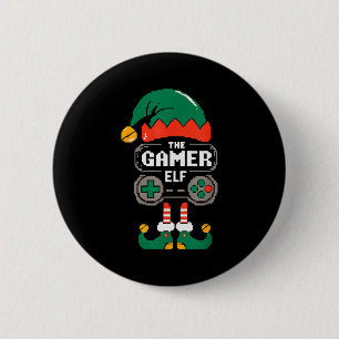 Gamer Elf Matching Family Group Christmas Party Py Button