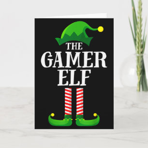 Gamer Elf Matching Family Group Christmas Party Py Card