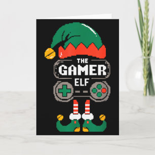Gamer Elf Matching Family Group Christmas Party Py Card