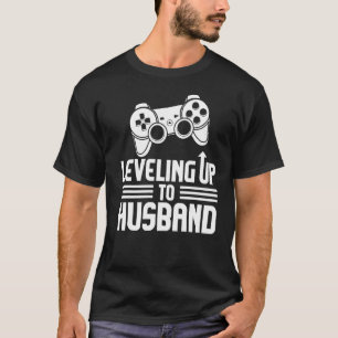 Gamer Engagement Leveling Up To Husband T-Shirt