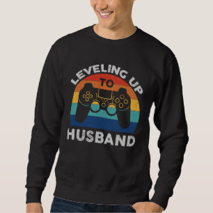 Gamer Engagement  Leveling Up To Husband Vintage Sweatshirt