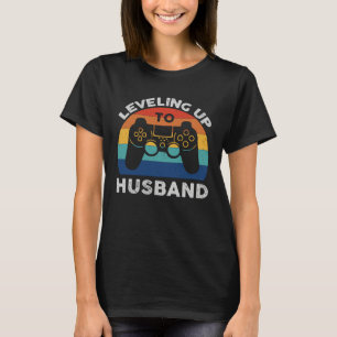 Gamer Engagement Leveling Up To Husband Vintage T-Shirt
