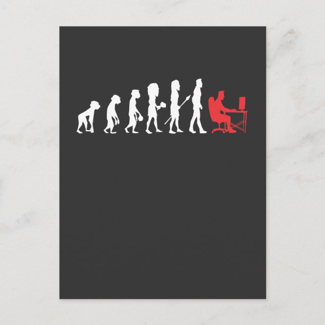 Gamer Evolution Funny Gaming Nerd PC Admin Gamer Postcard (Front)