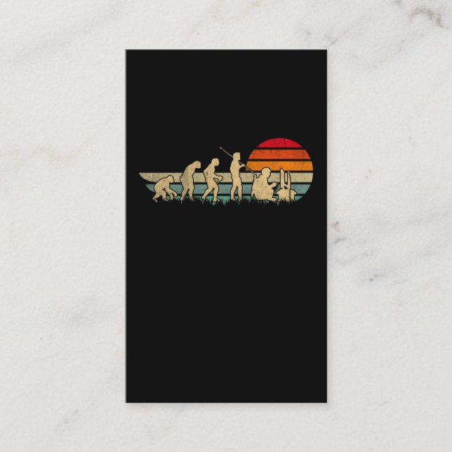 Gamer Evolution Sunset Retro Gaming Business Card (Front)
